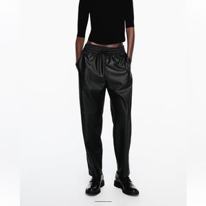 Zara faux leather trousers